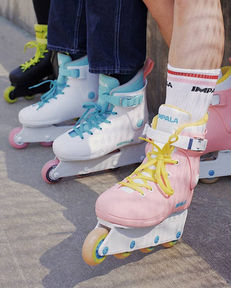 Impala Lightspeed Inline Skate role recreaționale roz și galben