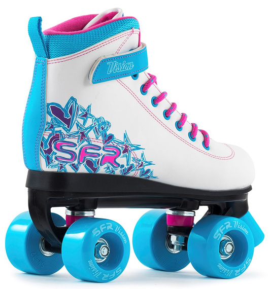 Patine quad pentru copii SFR Vision II alb/albastru