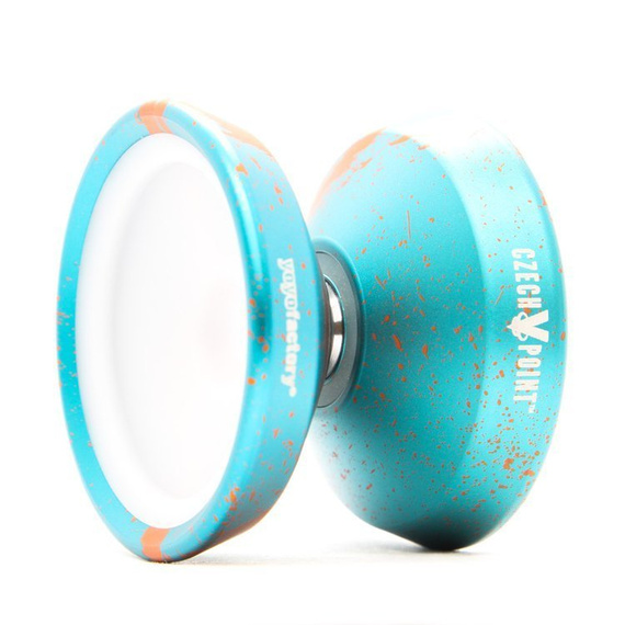 Metal Yoyo CzechPoint Pivot - Aqua Orange Alb