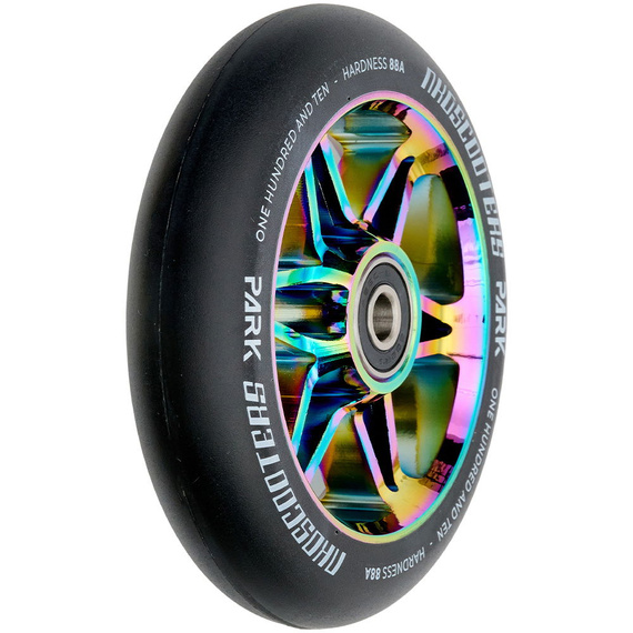 NKD Park Stunt Scooter Roți Negru & Rainbow 110 mm