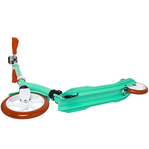 Transport urban Scooter cu suspensie frontală Story Retro Ride Mint și alb 