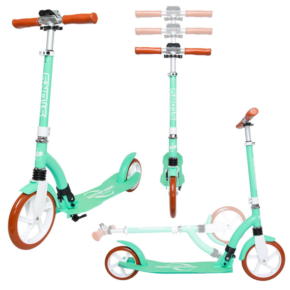 Transport urban Scooter cu suspensie frontală Story Retro Ride Mint și alb 