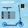 Scuter de transport cu roți mari Story Urban GO! LED albastru