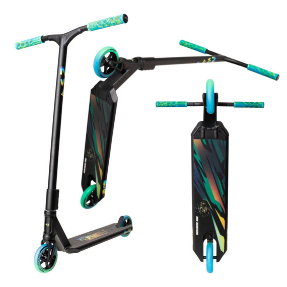 Scuter de performanță NKD Fuel V2 verde / albastru wys. 84 cm