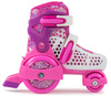 Patine Quad pentru copii reglabile SFR Stomper roz și alb