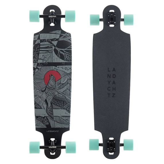 Longboard LandYachtz Drop Cat 38.6" Seeker Negru