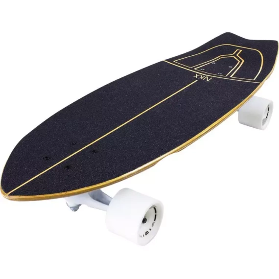 Surfskate Skateboard NKX Maverick Tahiti alb-albastru 30 "