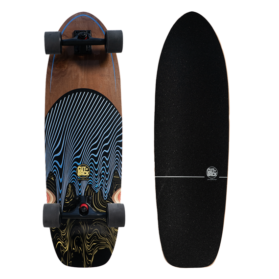 Surfskate Cutback Board - albastru închis 34"