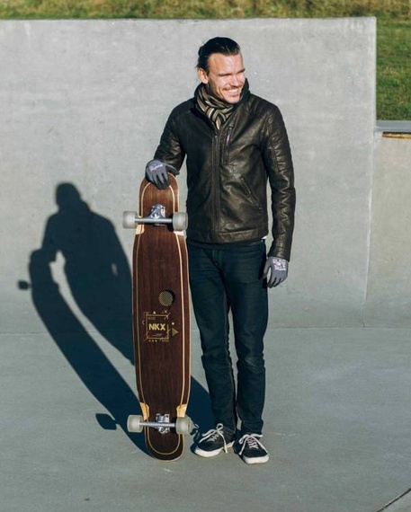 Longboard pentru dansatori NKX Geometric Gold 122 cm