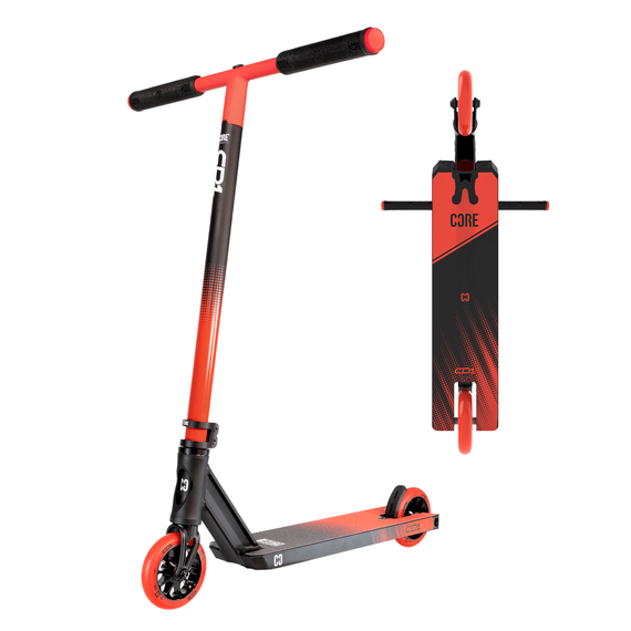 Trotinetă de Freestyle CORE CD1 Complete Stunt Scooter Roșu cu Negru înălț. 81 cm