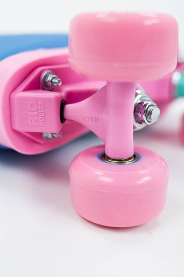 RIO ROLLER LUMINA QUAD SKATES Patine cu rotile albastru-roz