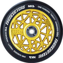 NKD Black Widow negru și auriu 120 mm roată scuter