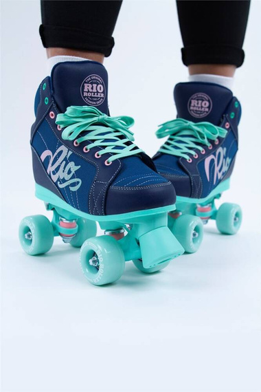 RIO ROLLER LUMINA QUAD SKATES Patine Navy-Mint