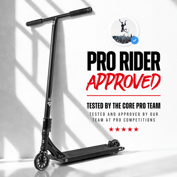 Trotinetă de freestyle CORE ST3 Complete Stunt Scooter Negru înălțime 96 cm