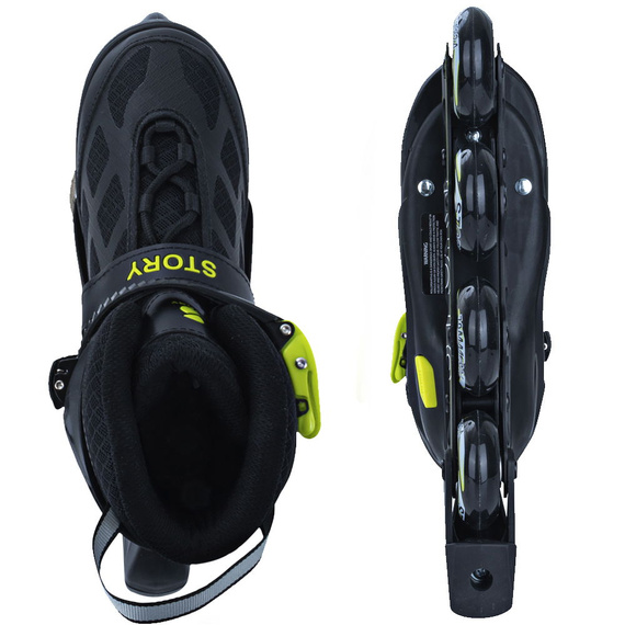 Story Midnight Adjustable Inline Skates negru și galben
