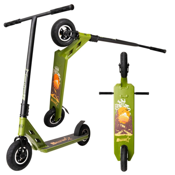 NKD Bullit Dirt Scooter Army Green 100 cm off-road performanță scuter