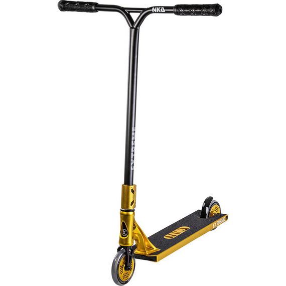 Performanță Scooter mare aluminiu ușor ghidon larg și platformă NKD Extreme Goldanodized wys. 91 cm