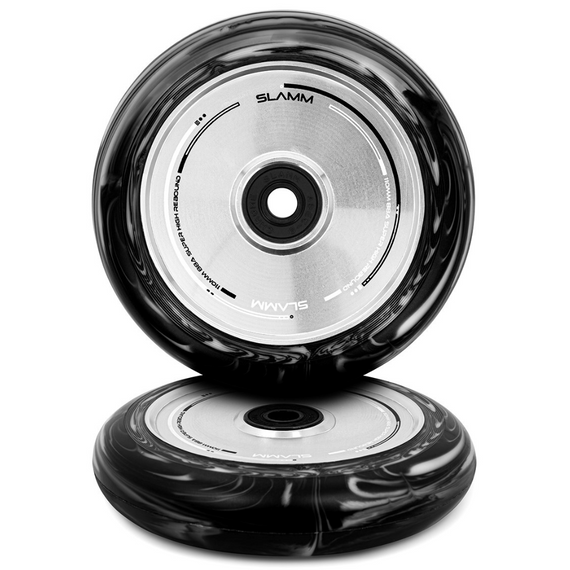 SLAMM Swirl Hollow Core negru / alb 110 mm set de roți pentru scuter