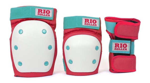 RIO ROLLER Triple Pad Protectors Set Red-Mint