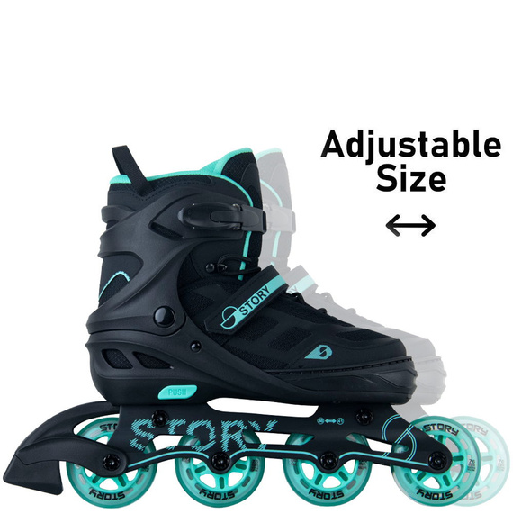 Patine în linie Story Fusion ajustabile Mint