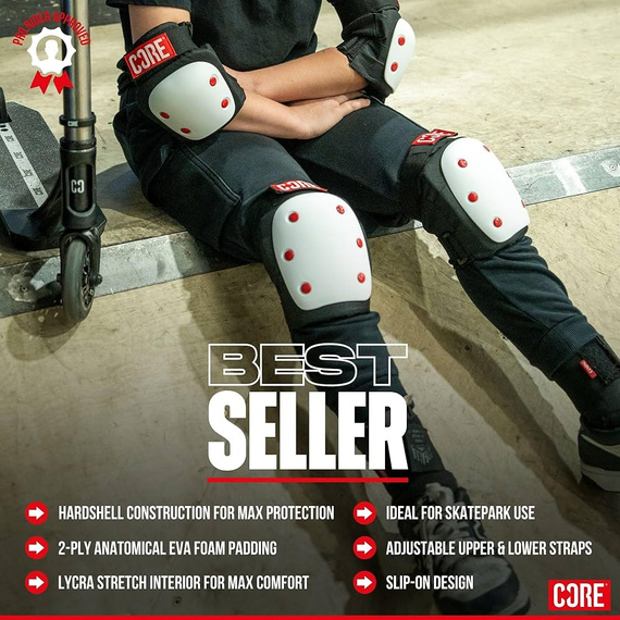 Set de protecții CORE Skate Triple Pad Set Negru