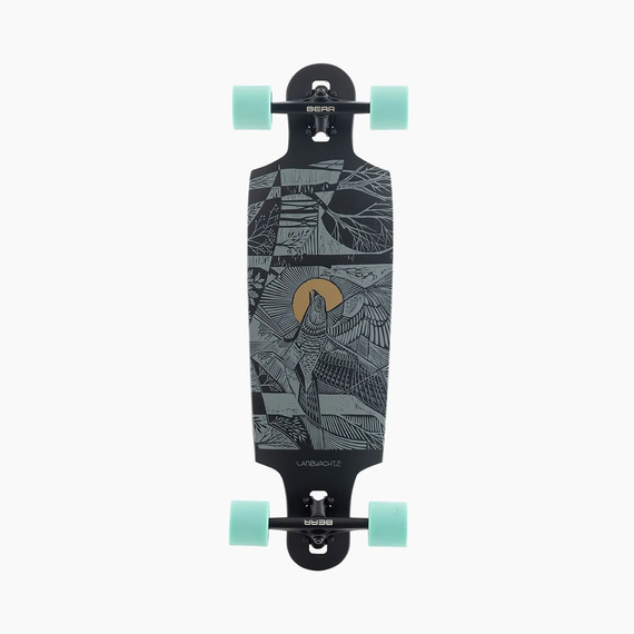 Longboard LandYachtz Drop Cat 33" Seeker negru