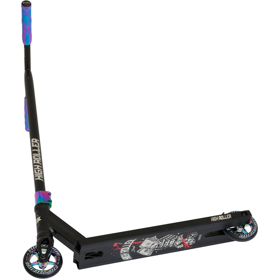 Story High Roller Street stunt scuter Negru și curcubeu 87 cm