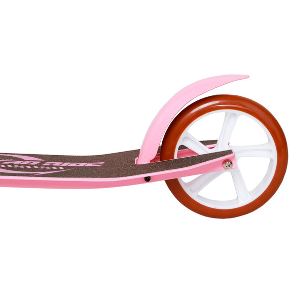 Transport urban Scooter cu suspensie frontală Story Retro Ride roz și alb