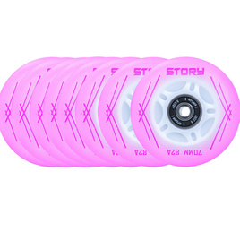 Glowing Story Inline Skates Roți roz LED 64 mm (8 buc).)