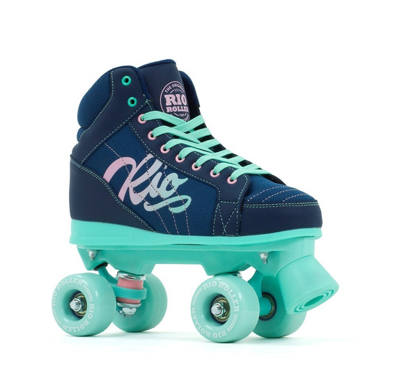 RIO ROLLER LUMINA QUAD SKATES Patine Navy-Mint