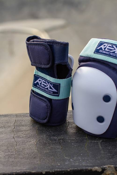 REKD Heavy Duty Triple Pad Protectors Set XS Blue Mint