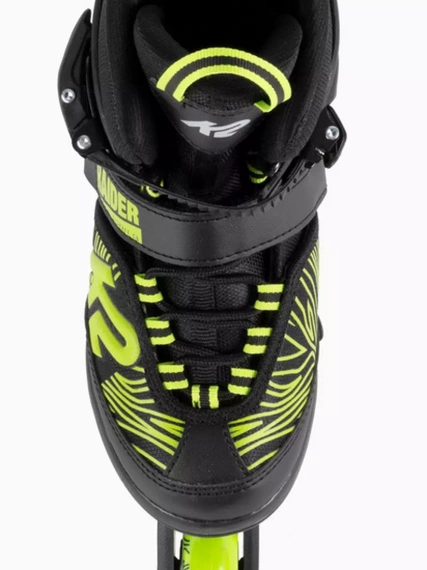 Patine cu rotile reglabile pentru copii K2 Raider Black and Lime