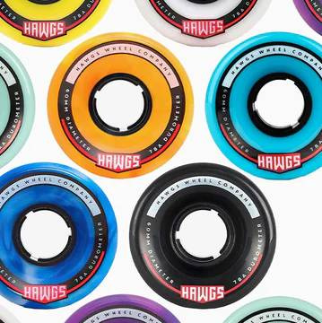 Hawgs Chubby 60mm 78A alb roți Longboard