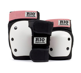 RIO ROLLER Triple Pad Protectors Set S Negru și roz
