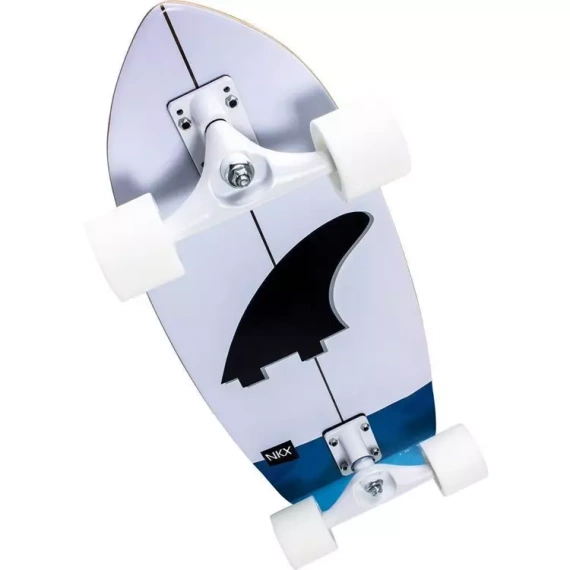 Surfskate Skateboard NKX Maverick Tahiti alb-albastru 30 "