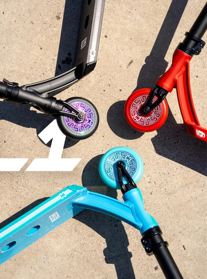 Trotinetă Freestyle CORE CL1 Complete Stunt Scooter Negru-Roșu înălțime 85 cm