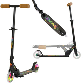 Story Wild Kids Urban Transport Scooter negru LED wys. 73-85 cm