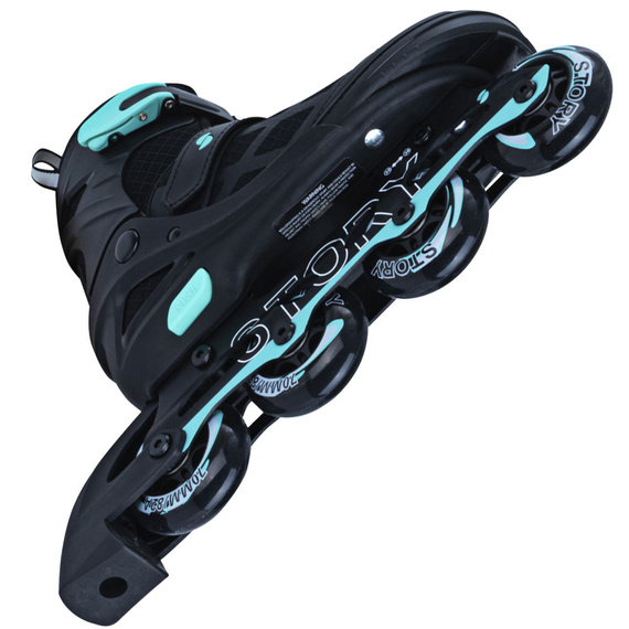 Patine în linie Story Midnight ajustabile Black-Mint