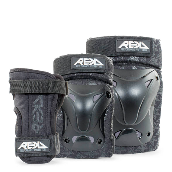 REKD Recreational Triple Pad Protectors Set XS Negru