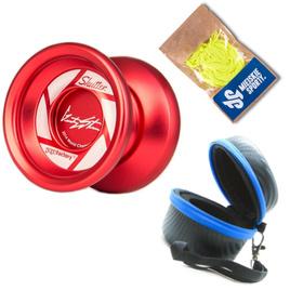 Set Yoyo pentru jucători avansați: Yoyo YoYoFactory Shutter, YoYoFactory Hard Case, Yoyo Strings 10 buc.