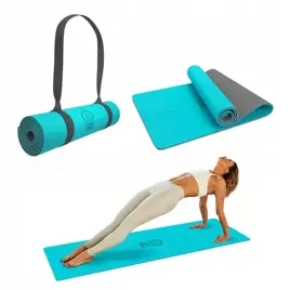 Happy Yoga mat TPE 6mm ECO anti-alunecare Turcoaz