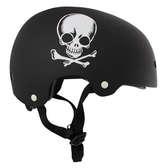 NKX Brain Saver Skateboard Helmet Black Skull