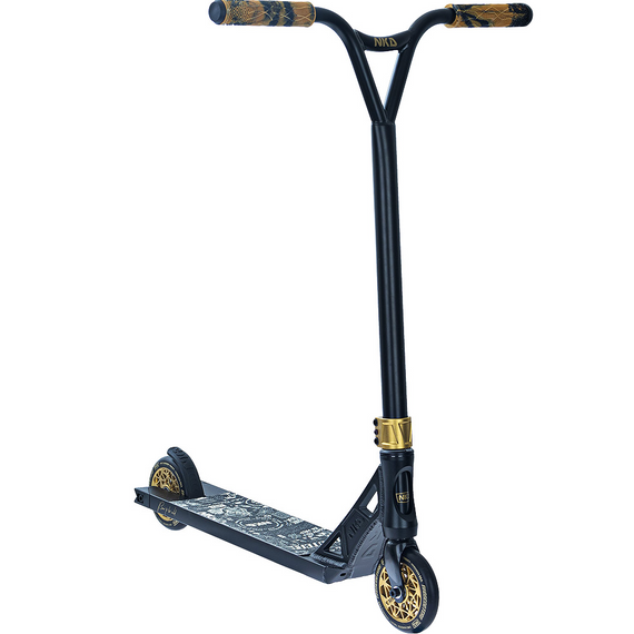 Performanță Scuter stradal ușor NKD GAS negru și aur wys. 85 cm