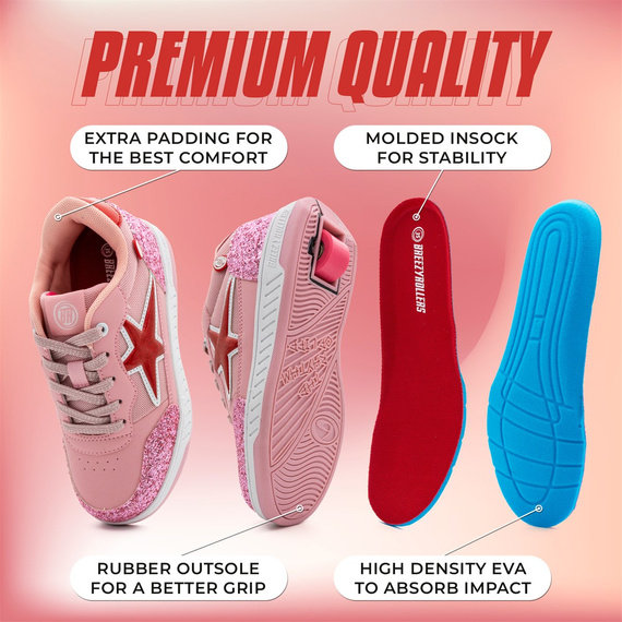 Butorolki Breezy Rollers Star Różowy