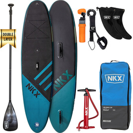 SUP placă gonflabilă de turism NKX Windsurf negru / albastru 10'0