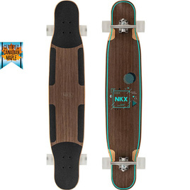 Longboard pentru dansatori NKX Geometric Walnut Green 117 cm
