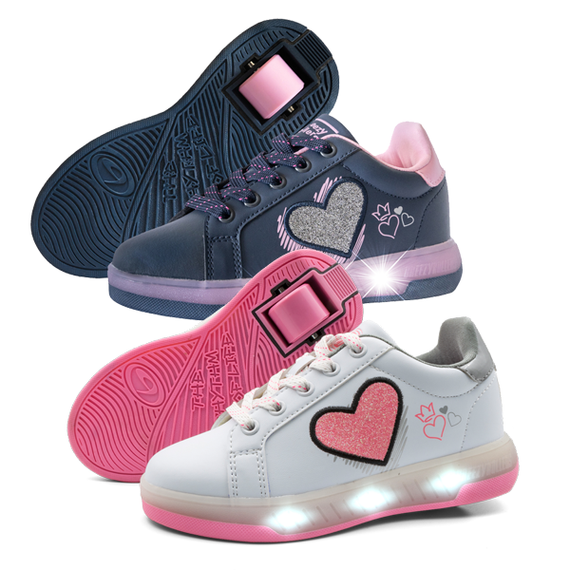 Pantofi Breezy Rollers Blast White-Pink