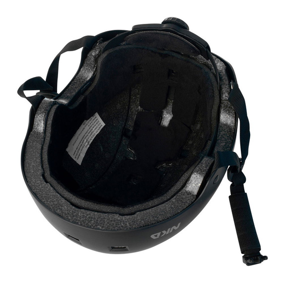 NKX Brain Saver Cască de skateboard cu craniu negru și auriu