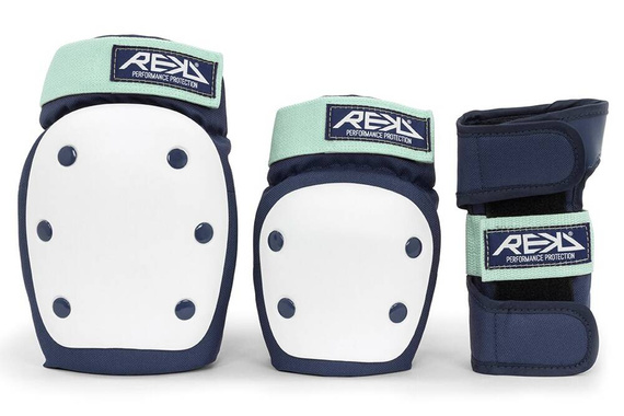 REKD Heavy Duty Triple Pad Protectors Set XS Blue Mint