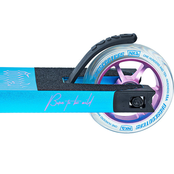 Scuter de performanță NKD Rally V4 XS Black Teal wys. 73 cm